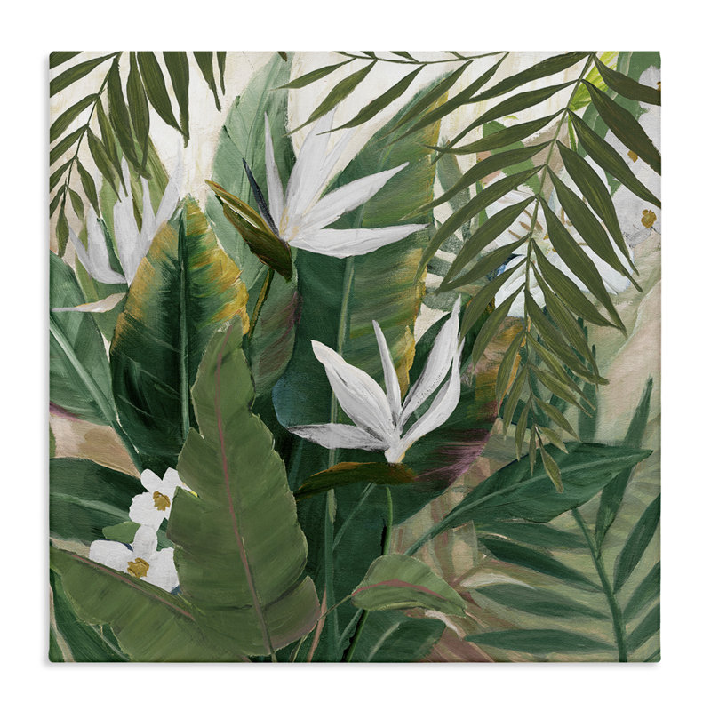 "Tropical Birds Of Paradise Plant", art mural par Nan, H 17 po x l 17 po