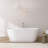 63 Inch Freestanding Solid Surface Soaking Bathtub For Bathroom