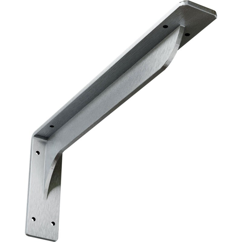 Support en acier Embrey, H 6,5 po x l 2 po x P 16 po, Sans finition