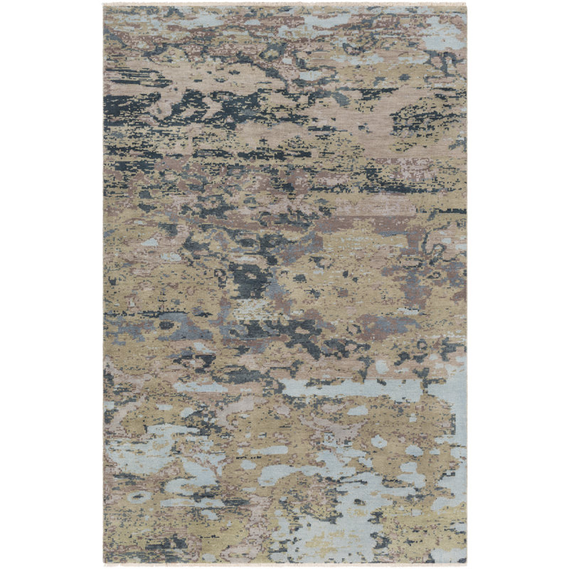 Herkimer Wool Abstract Area Rug, Rectangle 2' x 3'