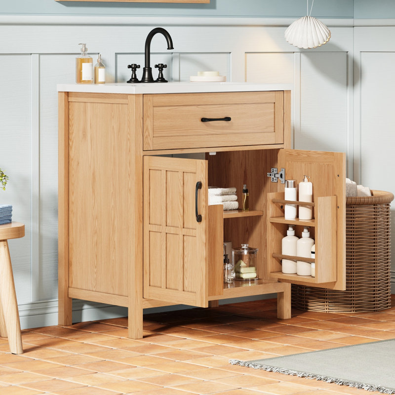 Meuble-lavabo simple 30 po avec plateau en résine
