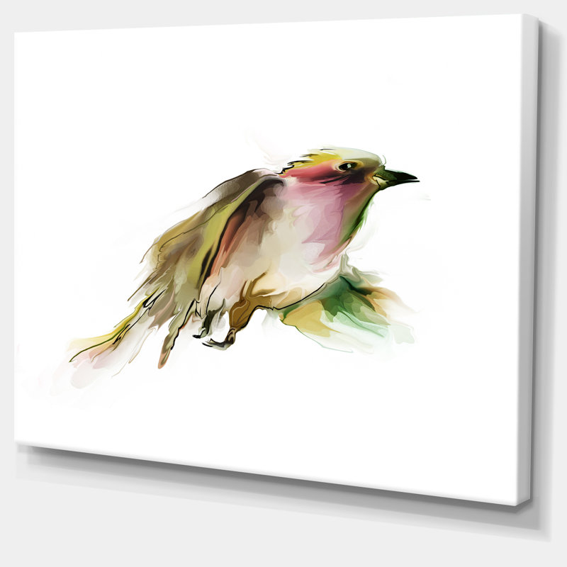 « nice volée d’oiseau sauvage sur blanc », H 30 po x l 40 po x P 1,5 po, Toile tendue