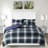 Soft Comforter , Navy Blue Tone With 2-Inch Flange