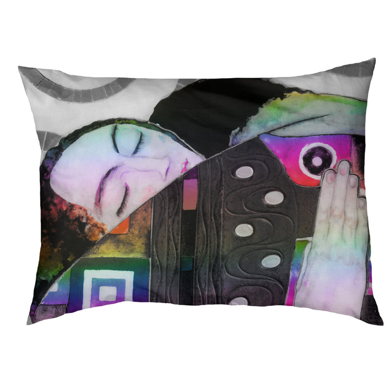 Coussin pour chien Carlile, Petit (l 29,5 po x P 19,5 po x H 9,5 po), Noir / Rose