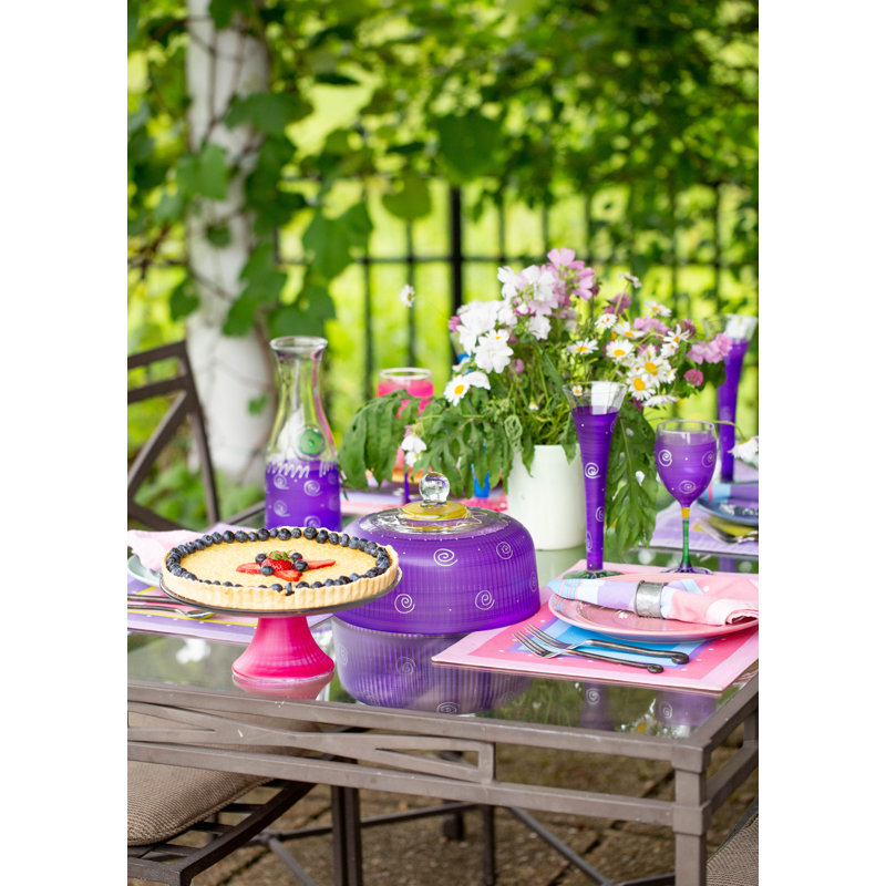 Flûte en verre Hanovre, Mauve
