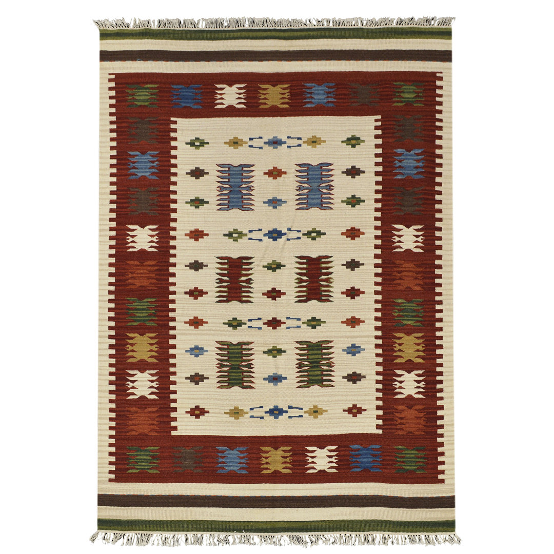 Kilim Southwestern Wool Hand Woven 125cm X 185cm Area Rug