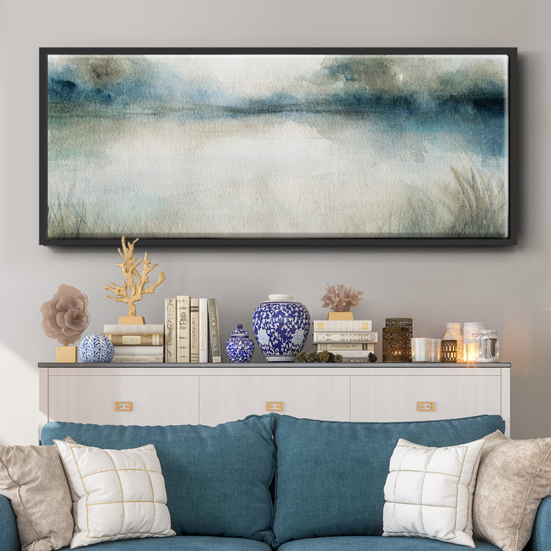 Still Still Waters I - toile encadrée, H 12 po x l 30 po