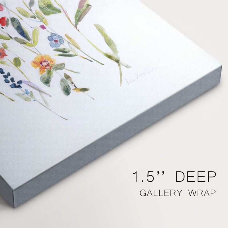 Jardin de fleurs printanières I - galerie Cavas, H 27 po x l 18 po