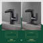 Robinet pour salle de bain à poignée double avec drain - installation monotrou-98666106