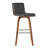 Ameyah Gray And Brown Solid Wood Swivel Low Back Counter Height Bar Chair-408517402-442935489