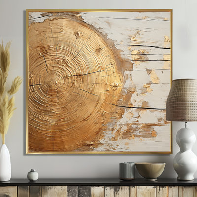 Abstract Gold Graceful Woodland  - Abstract Wall Art Print