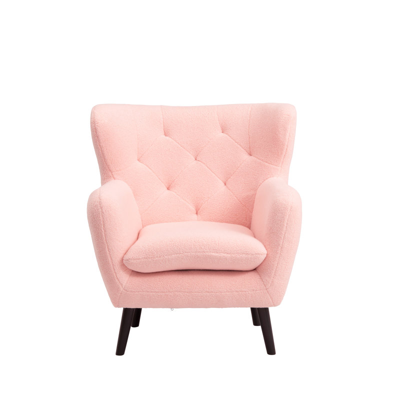 Upholstered Armchair, Pink