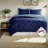 Reversible Bedding Sets With 3m Scotchgard, Hypoallergenic Comforter, Modern Navy Design