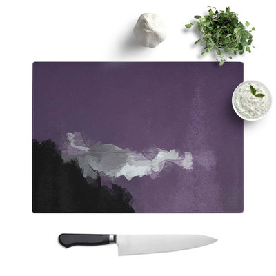 Tempered Glass Cloud Blur Above the Forest Chopping Board