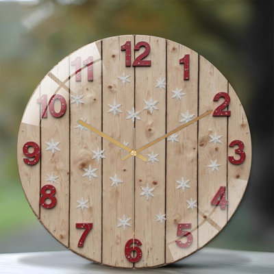 Horloge murale en bois 12 po