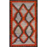 Flatweave Wool Geometric Area Rug in Gray