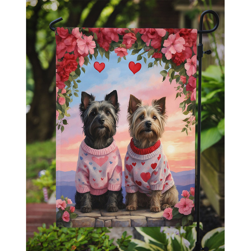 Drapeau pour chien double face en polyester H 15,5 po x l 11,25 po