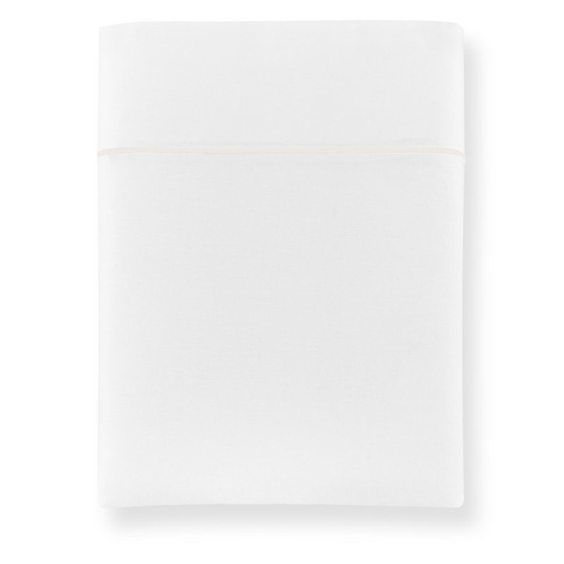 Soprano II 420 Thread Count 100% Cotton Sateen Flat Sheet, King, Pearl