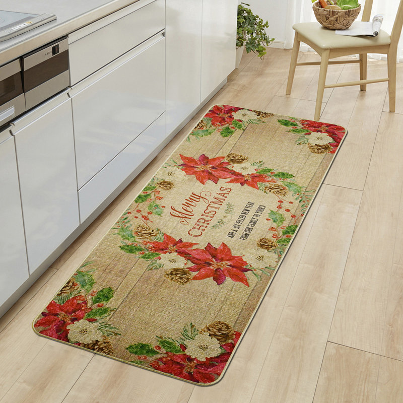 Tapis d'entrée antidérapant Kilmore Christmas Welcome 47 po x 18 po