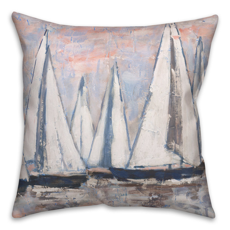 Painterly Outdoor Reversible Throw Pillow, Pink