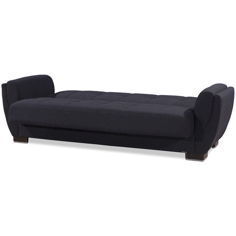 Upholstered 93.5'' Sleeper Sofa, Denim Blue
