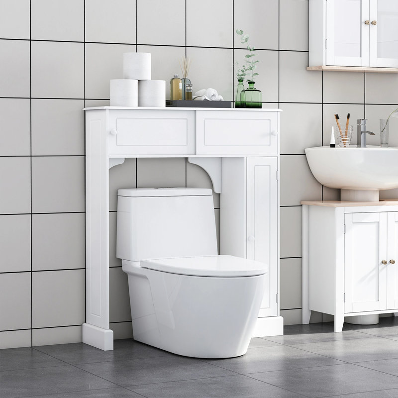 Armoire de salle de bain au-dessus de la toilette, Blanc