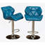 Ensemble de 2 tabourets de bar réglables à hauteur réglable Glasgow, bleu