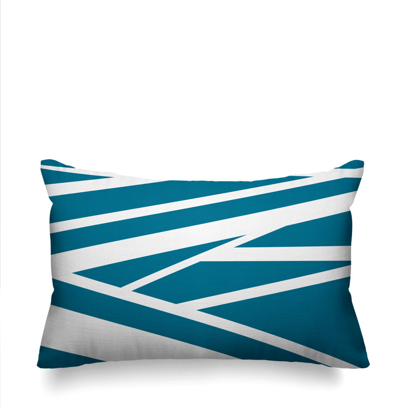 Coussin décoratif intérieur / extérieur Winslow, Turquoise, Carré H 18 po x l 18 po