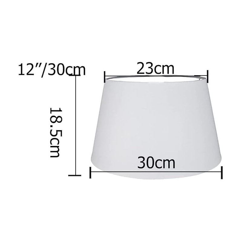 Talaina 25cm H Cotton Lamp Shade, White