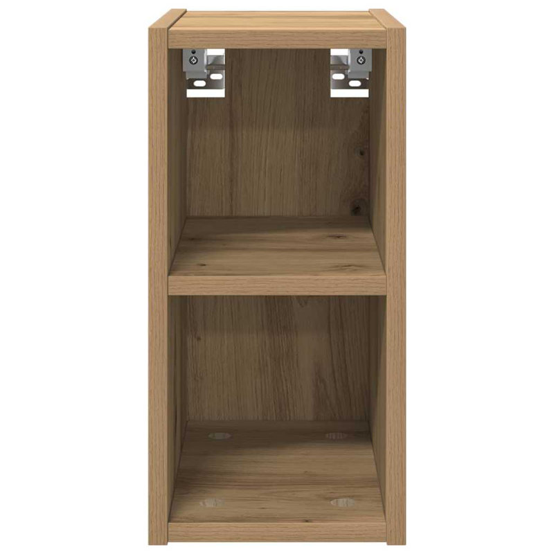 Vidaxl Hanging Cabinet With Storage Riga Black Oak 30 X 29.5 X 40 Cm, Artisan Oak, 40cm H x 20cm W x 29.5cm D