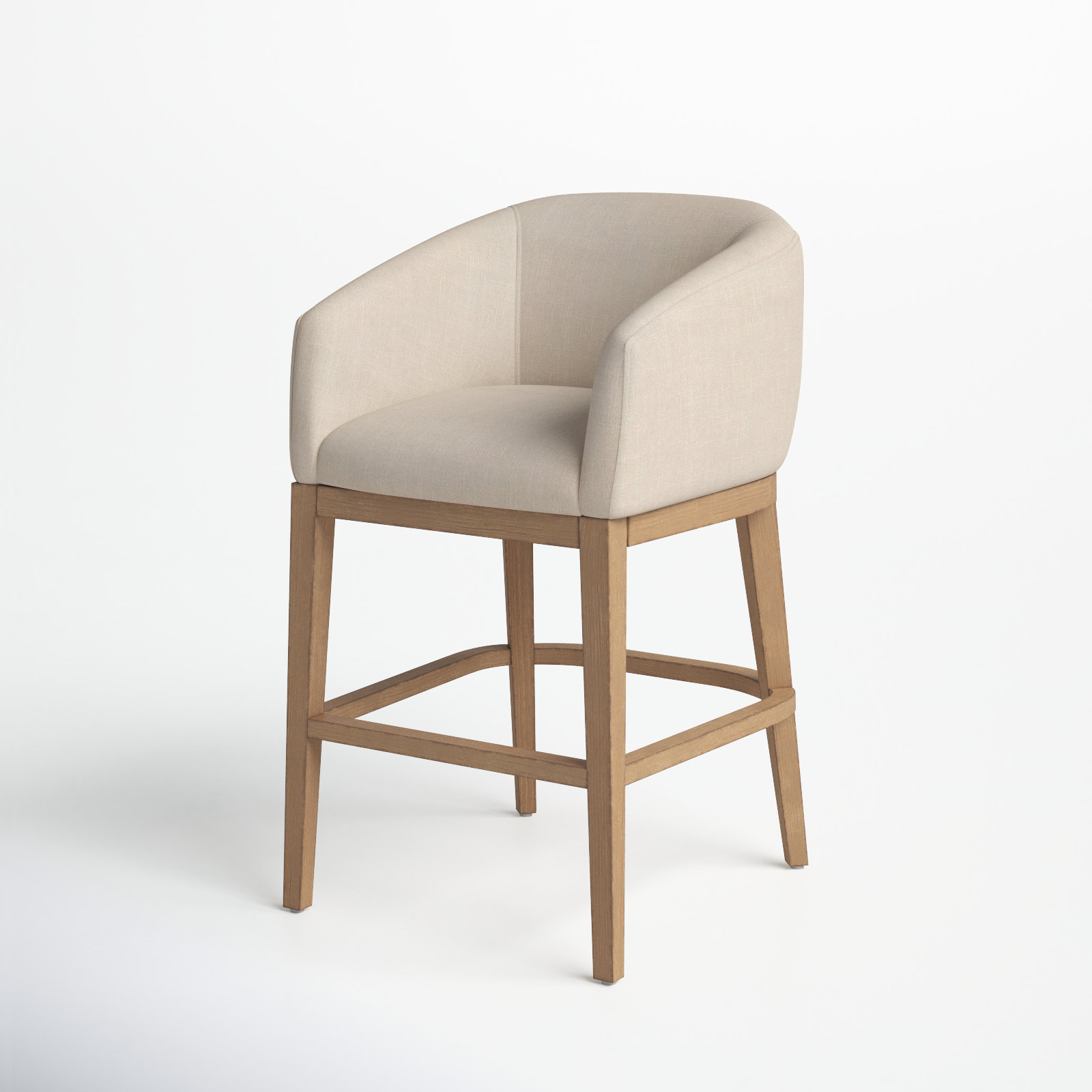 Emery barrelback slope online fabric armchair