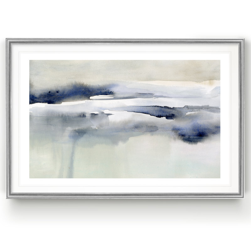 Passing Through I - Peinture, H 30,5 po x l 42,5 po x P 1,5 po, Encadrement argenté