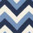 Rodgers Hand Woven Flat Weave Wool/Cotton Chevron Rug in Navy/Light Blue-1230978152