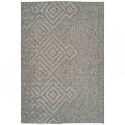 Tapis rectangulaire 2 pi x 3 pi moderne, transitionnel, géométrique, du Sud-Ouest, texturé