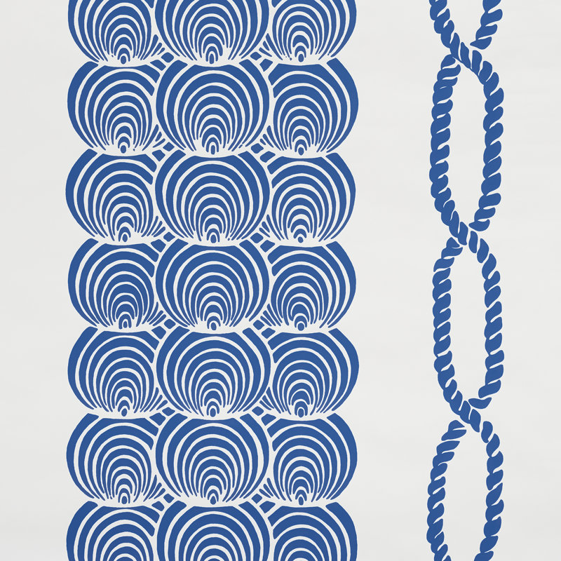 Papier peint Coralline, Bleu