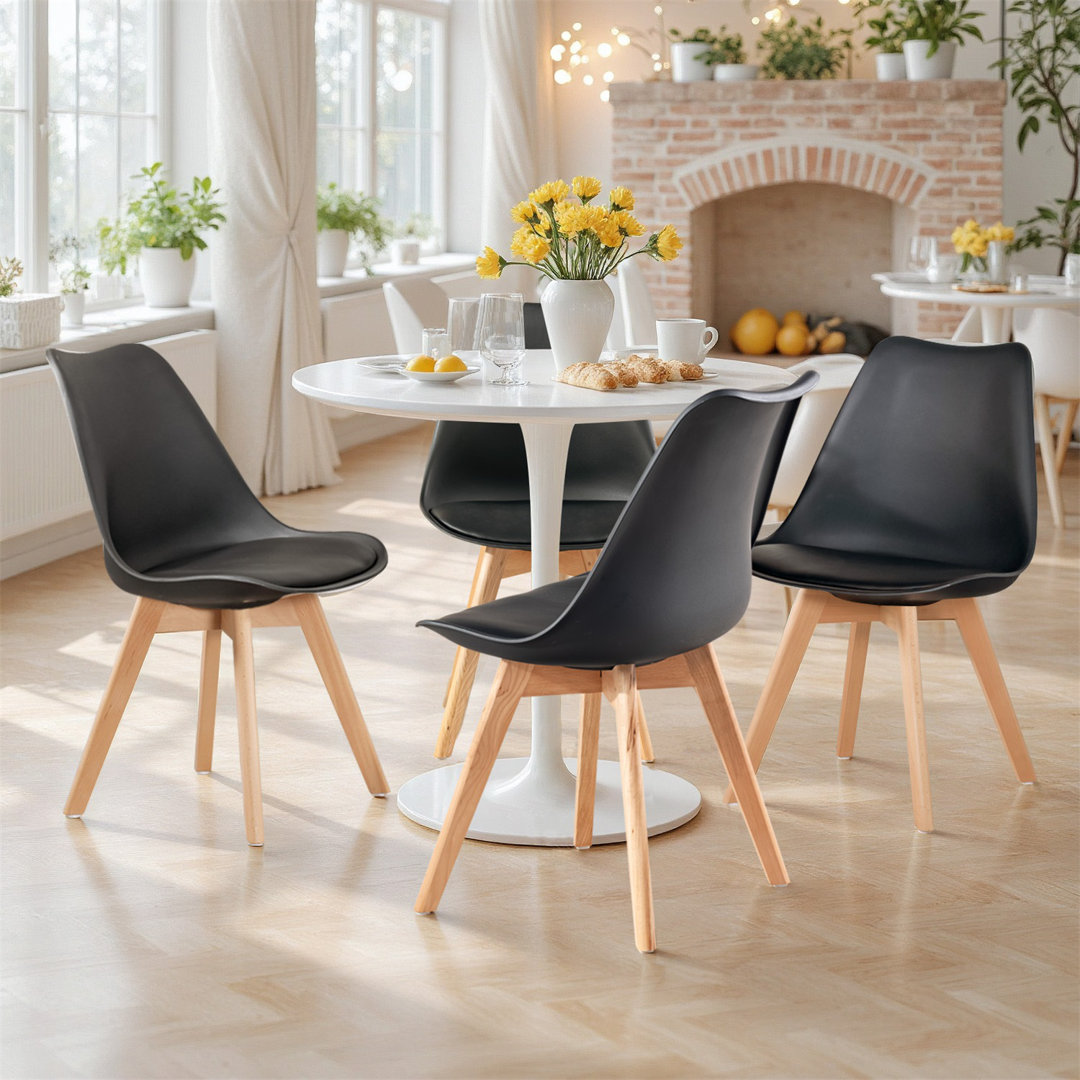 Crossland Dining Chairs Mid-Century Modern Living Room Chairs, Bedroom Kitchen Accent Chair (Set of 4) Willa Arlo™ Interiors Upholstery 