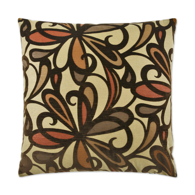 Fanfare Square Pillow Cover & Insert, Burgundy, 20"H x 20"W
