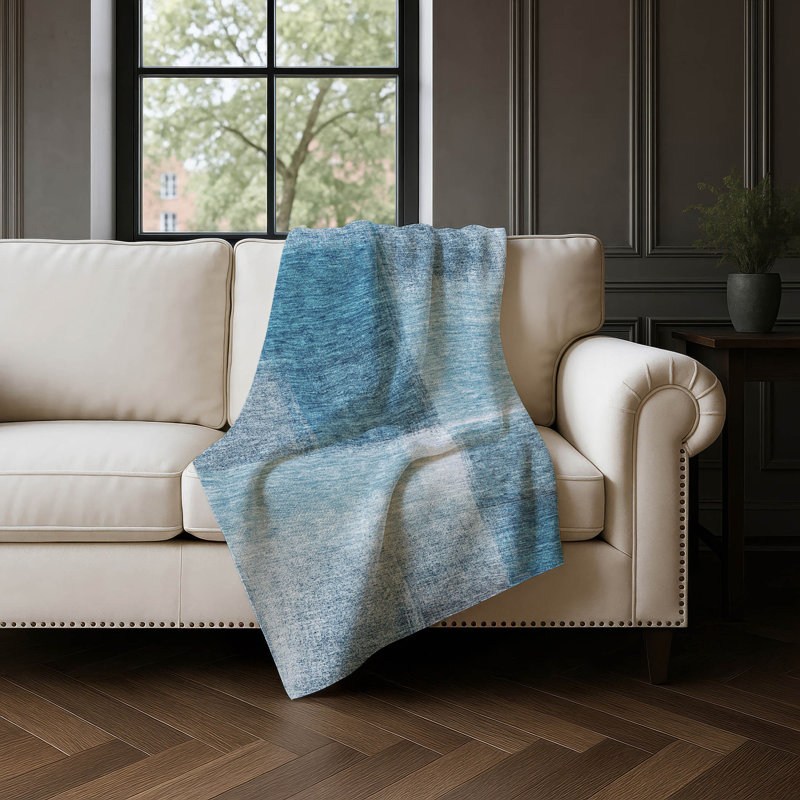 Jeté carré Addison Sherpa ASB742, En jean