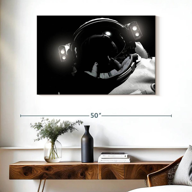 Astronautes, espace, 8" H x 12" W
