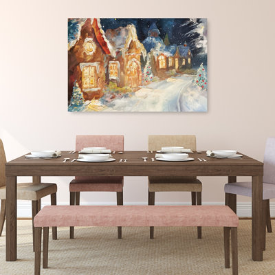 «The Sweetest Winter», fantaisiste, abstrait, arbre de Noël contemporain, paysage, art mural