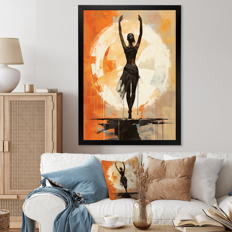 " Beige Yoga Inner Balance I ", Black, 44" H x 34" W x 1.5" D