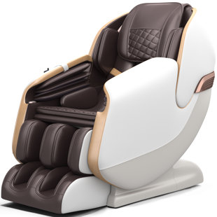 Faux Leather Heated Massage Chair with Ottoman