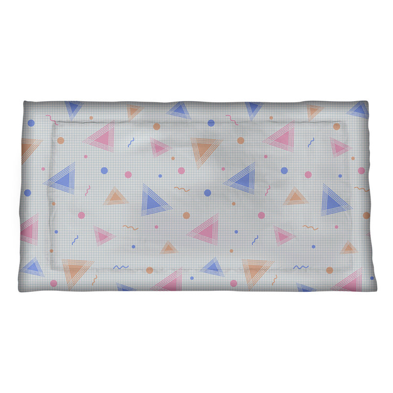 Katelyn Elizabeth Polyester Sham Set, Microfiber, Standard Twin, Blue/Orange