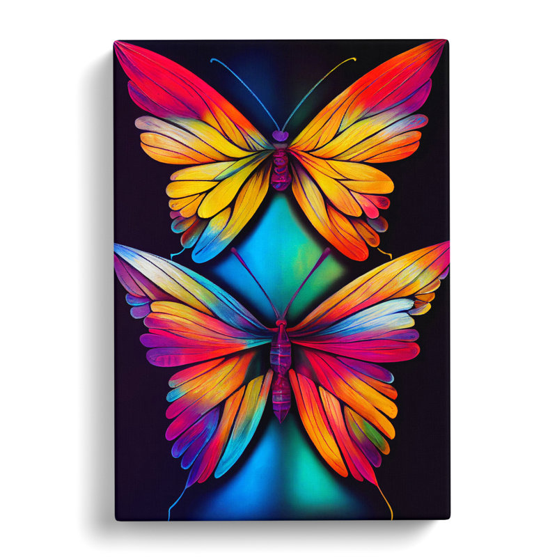 Butterfly Spray - Wrapped Canvas, 50cm H x 35cm W x 3cm D