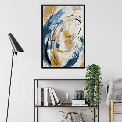 Blue Yellow Abstract - Painting