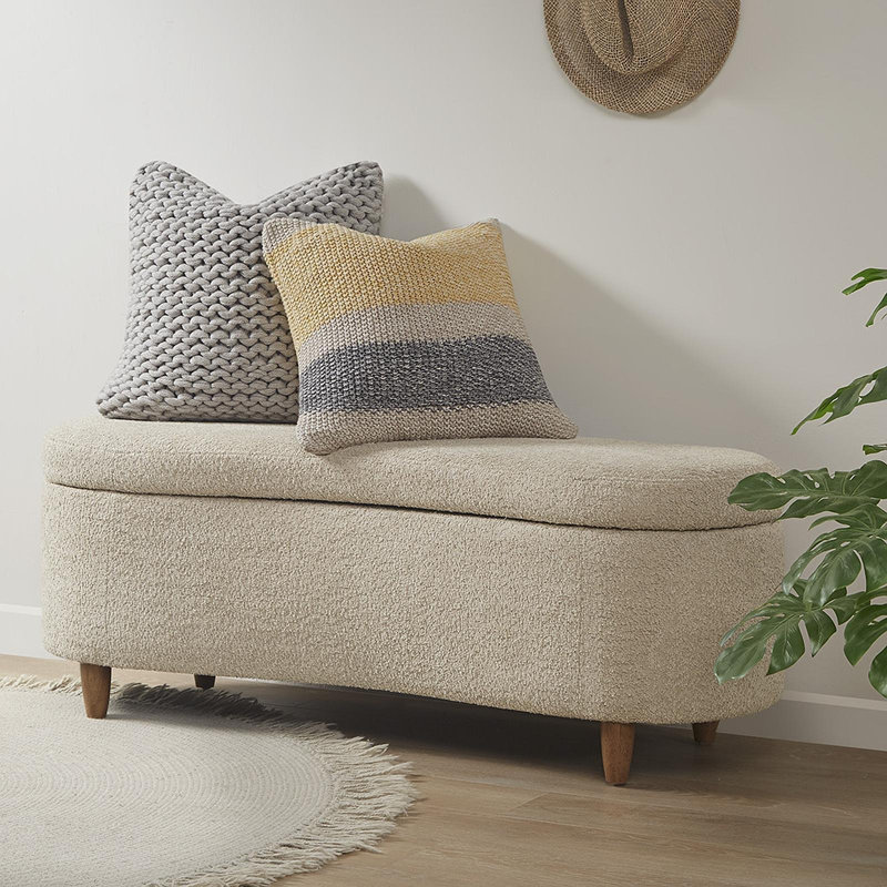 Banc de rangement Boucle Taupe, Taupe