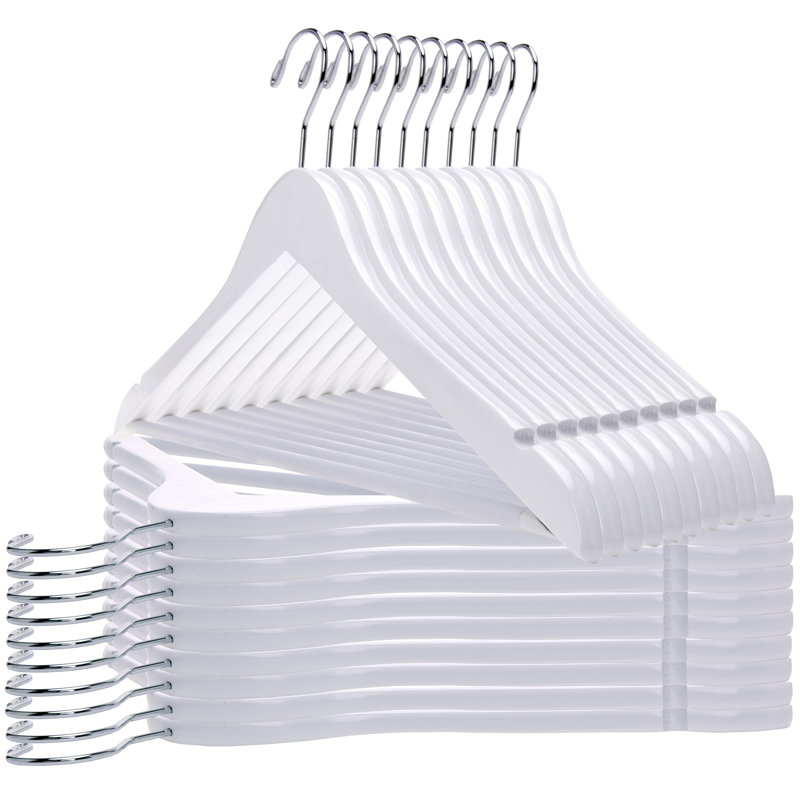 Cintre standard en bois antidérapant Lowenstein, 80, Blanc