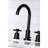 Kingston Brass Concord Two-Handle 3-Hole Deck Mount Widespread Bathroom Faucet with Brass Pop-Up Drain-30370050