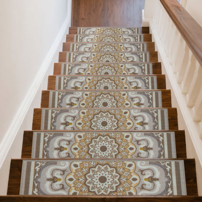 Nalesha Edging Stair Treads Non-Slip Carpet Mat Indoor Stair Runners for Wooden Steps
