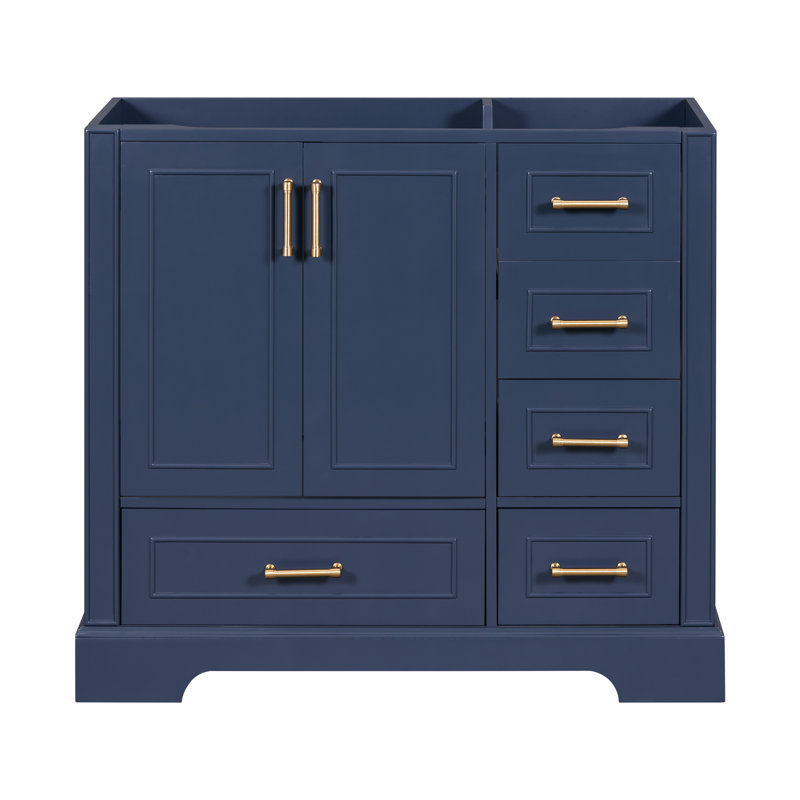 Base de meuble-lavabo simple 35,4 po seulement, Bleu